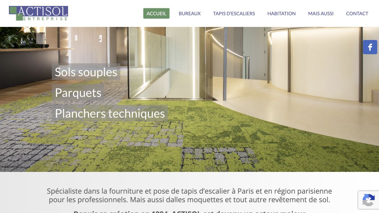 Capture du site de Actisol