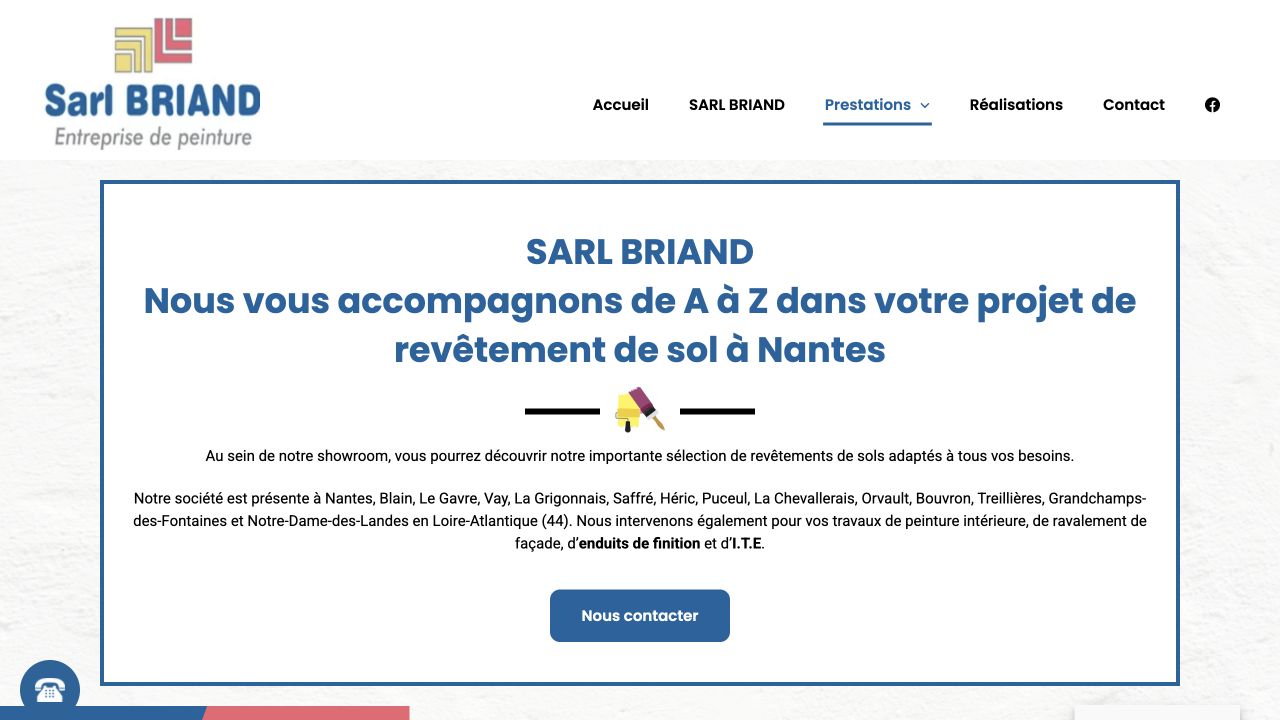 Capture du site de SARL Briand